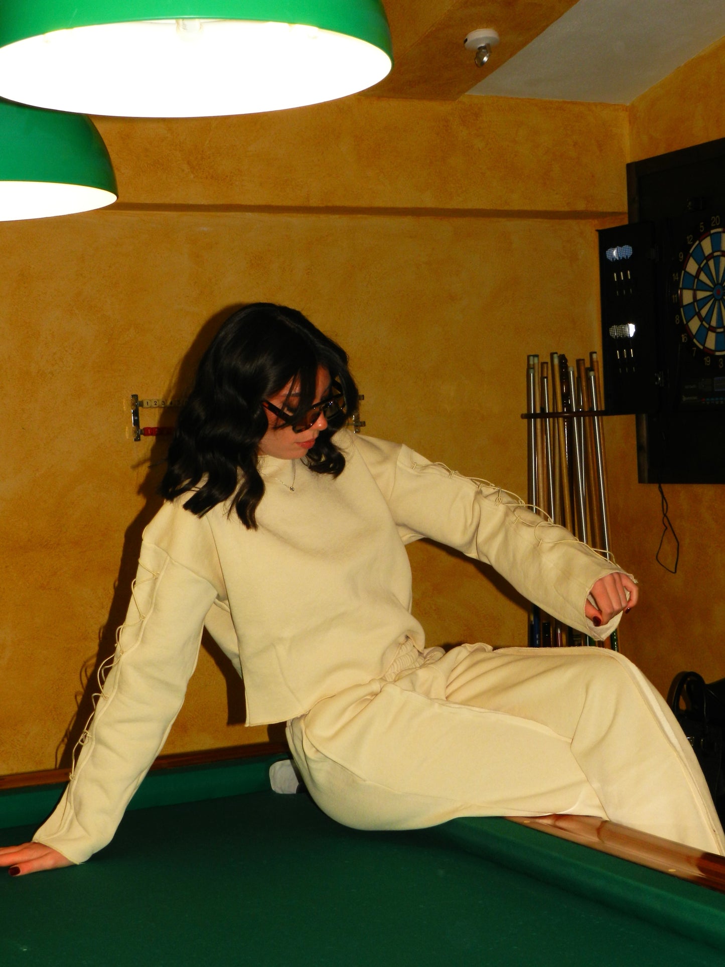 Cream Sewing Detail Set