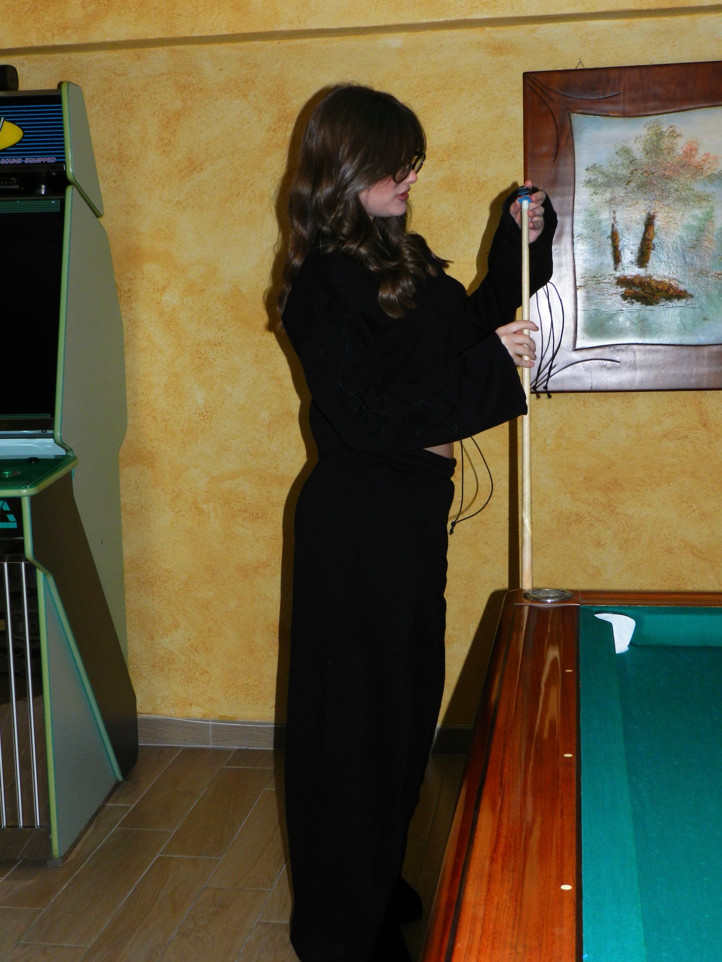 Black Stitched Detail Suit