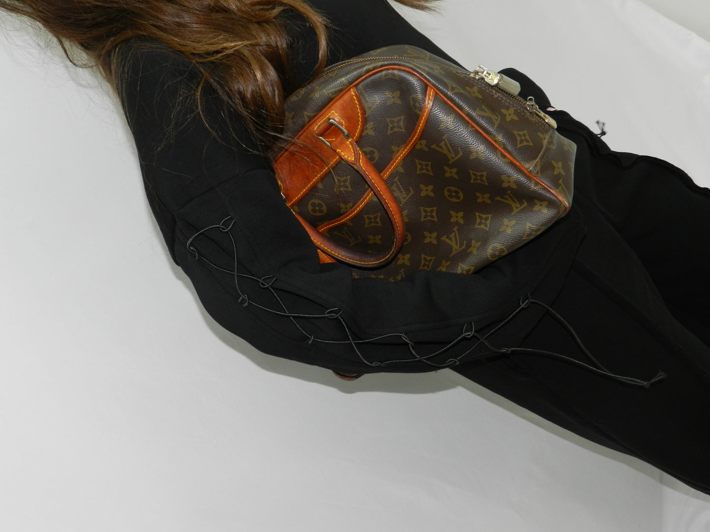 Black Stitched Detail Suit