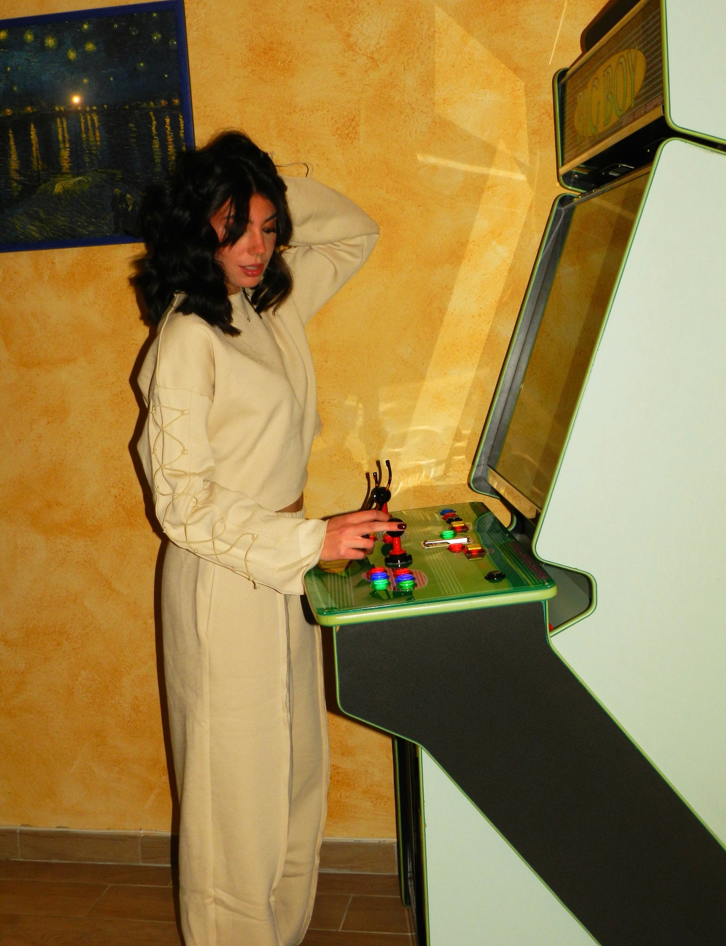 Cream Sewing Detail Set